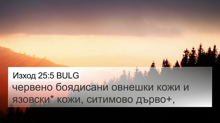 Изход 25:5 BULG Bible Verse Image