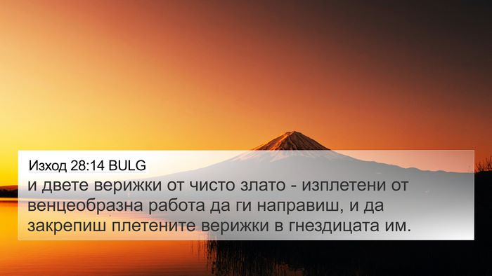 Изход 28:14 BULG Bible Verse Image