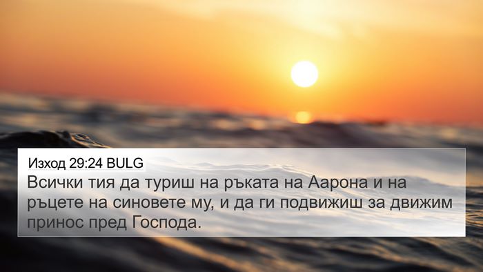 Изход 29:24 BULG Bible Verse Image