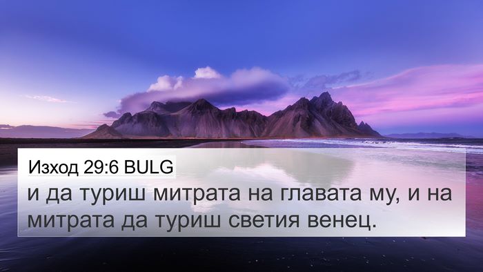 Изход 29:6 BULG Bible Verse Image