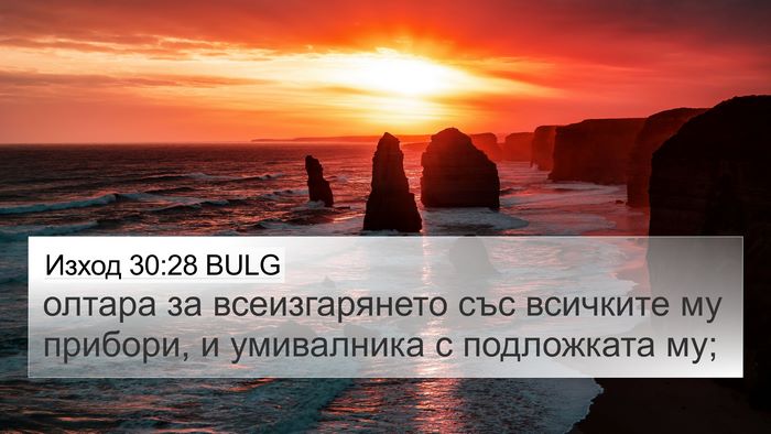 Изход 30:28 BULG Bible Verse Image