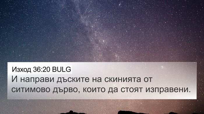 Изход 36:20 BULG Bible Verse Image