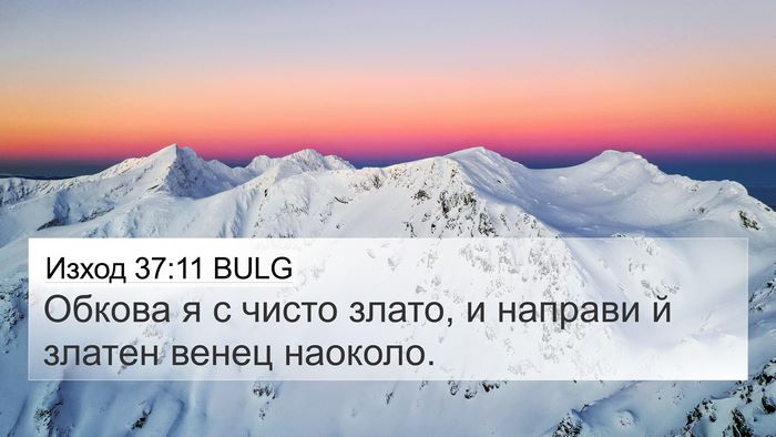 Изход 37:11 BULG 4K Wallpaper - Обкова я с чисто злато, и - 4K Wallpaper Bible Verse