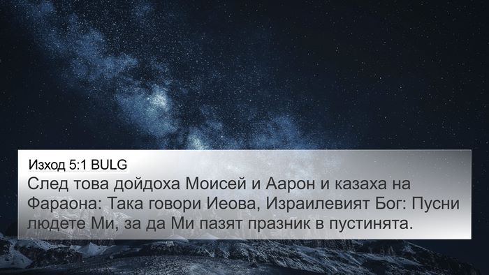 Изход 5:1 BULG Bible Verse Image