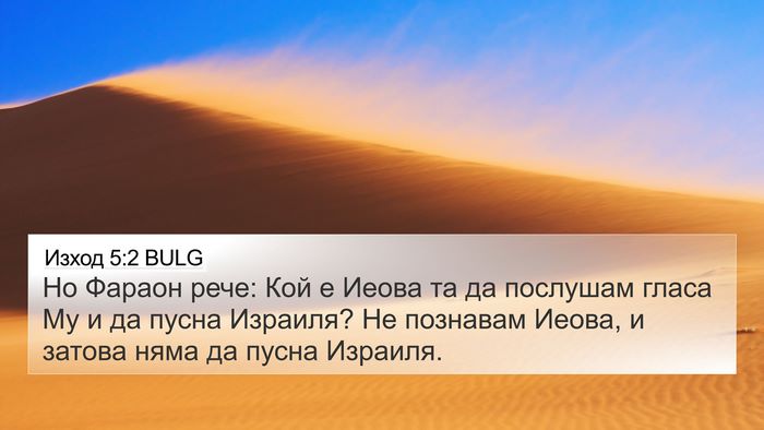 Изход 5:2 BULG Bible Verse Image