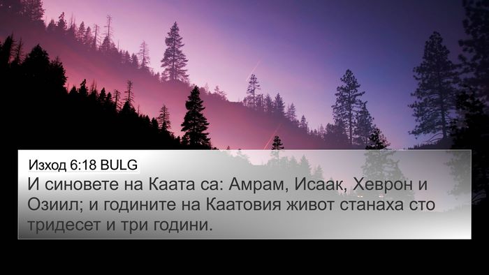 Изход 6:18 BULG Bible Verse Image