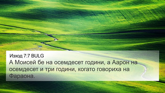 Изход 7:7 BULG Bible Verse Image