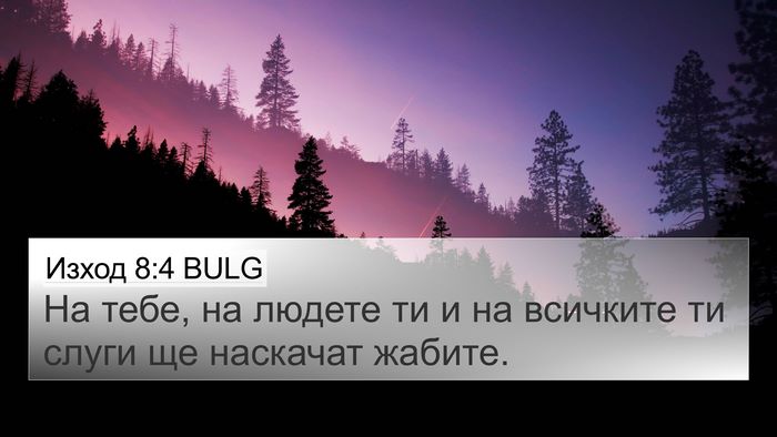Изход 8:4 BULG 4K Wallpaper - На тебе, на людете ти и на - 4K Wallpaper Bible Verse