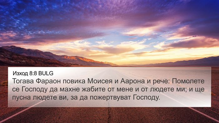 Изход 8:8 BULG Bible Verse Image