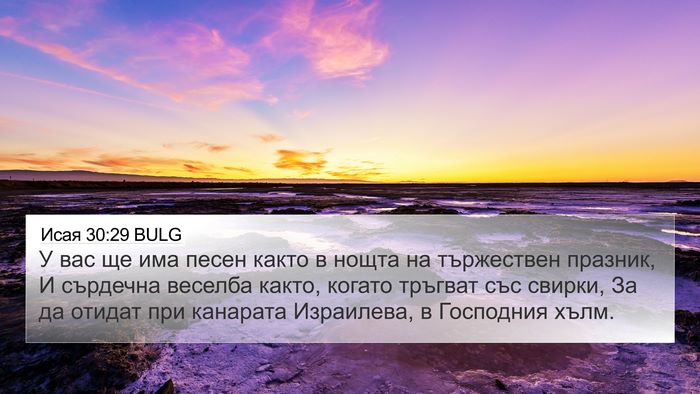 Исая 30:29 BULG Bible Verse Image