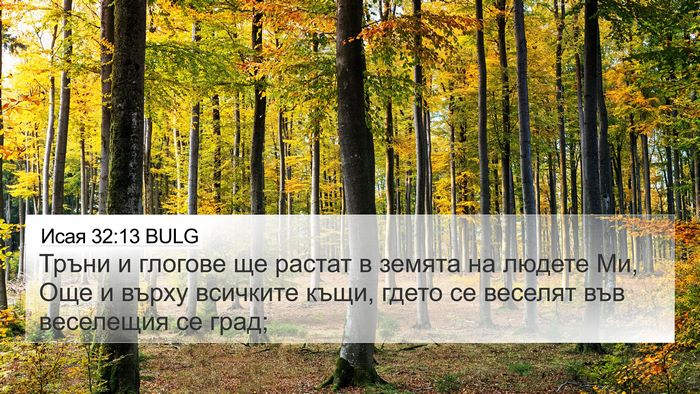 Исая 32:13 BULG Bible Verse Image