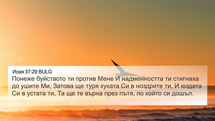 Исая 37:29 BULG Bible Verse Image