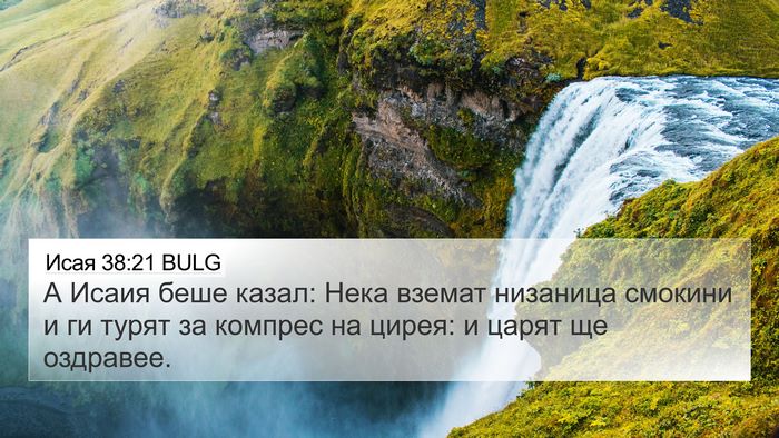 Исая 38:21 BULG Bible Verse Image