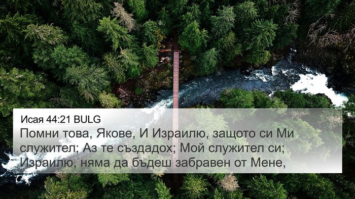 Исая 44:21 BULG Bible Verse Image