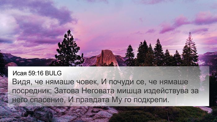 Исая 59:16 BULG Bible Verse Image