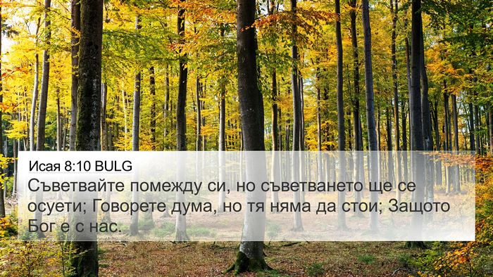 Исая 8:10 BULG Bible Verse Image