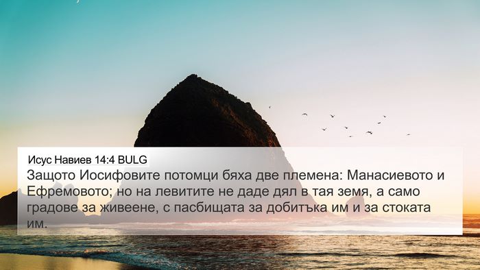 Исус Навиев 14:4 BULG 4K Wallpaper - Защото Иосифовите потомци - 4K Wallpaper Bible Verse