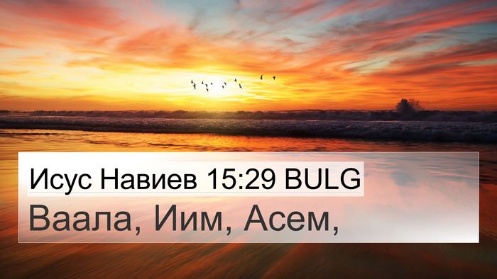 Исус Навиев 15:29 BULG 4K Wallpaper - Ваала, Иим, - 4K Wallpaper Bible Verse