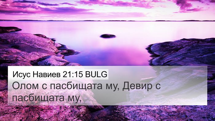 Исус Навиев 21:15 BULG Bible Verse Image