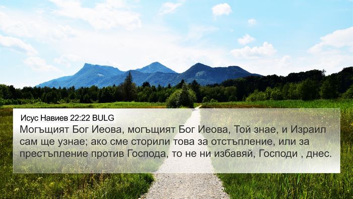 Исус Навиев 22:22 BULG Bible Verse Image