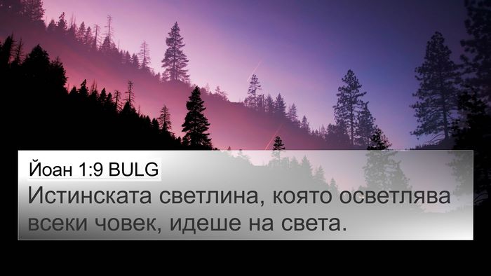 Йоан 1:9 BULG Bible Verse Image