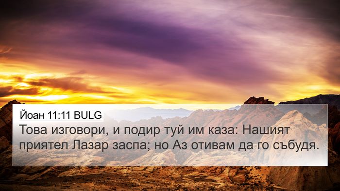Йоан 11:11 BULG Bible Verse Image