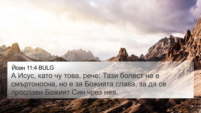 Йоан 11:4 BULG Bible Verse Image