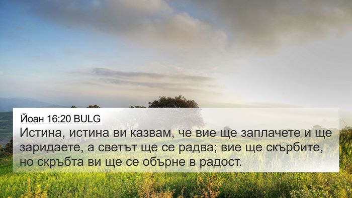 Йоан 16:20 BULG Bible Verse Image