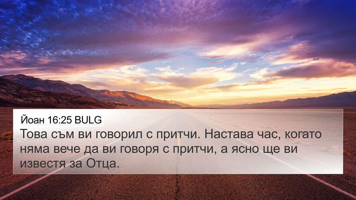 Йоан 16:25 BULG Bible Verse Image
