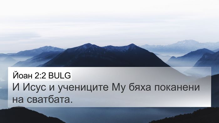Йоан 2:2 BULG Bible Verse Image