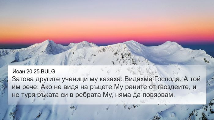 Йоан 20:25 BULG Bible Verse Image
