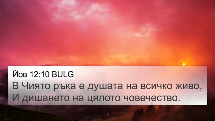 Йов 12:10 BULG Bible Verse Image