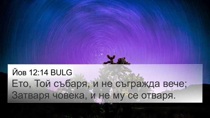 Йов 12:14 BULG Bible Verse Image