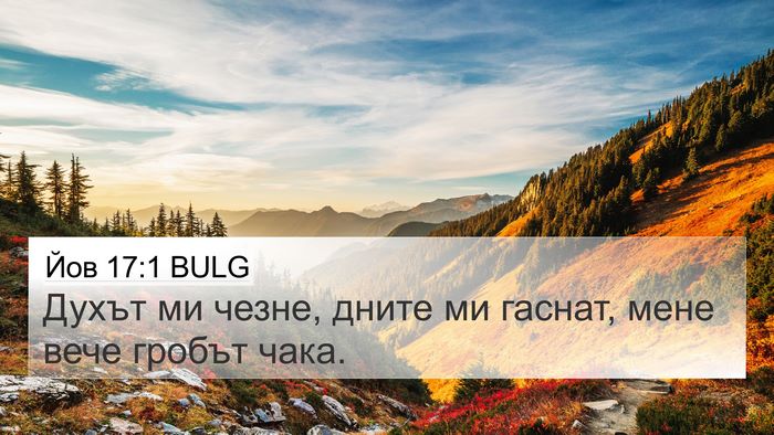 Йов 17:1 BULG 4K Wallpaper - Духът ми чезне, дните ми - 4K Wallpaper Bible Verse