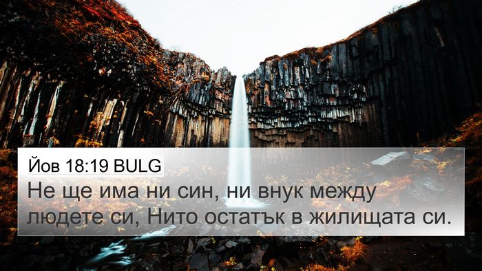 Йов 18:19 BULG Bible Verse Image