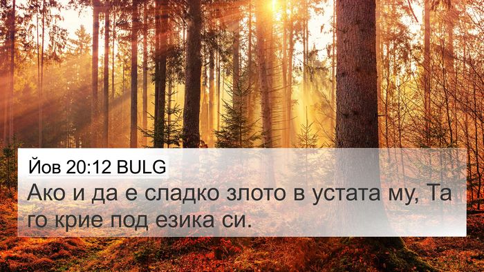 Йов 20:12 BULG Bible Verse Image