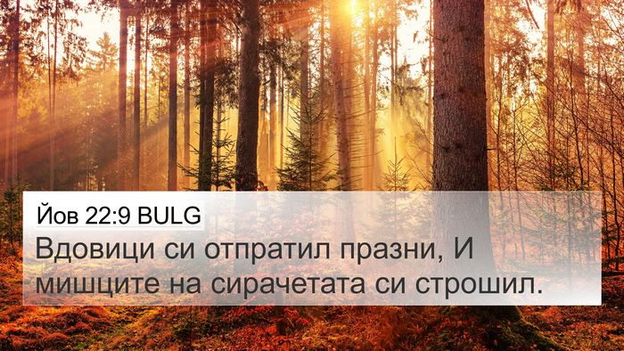 Йов 22:9 BULG Bible Verse Image