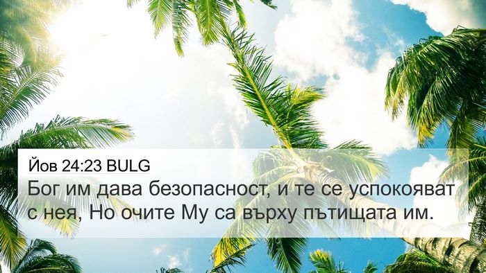 Йов 24:23 BULG 4K Wallpaper - Бог им дава безопасност, и - 4K Wallpaper Bible Verse