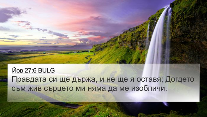 Йов 27:6 BULG Bible Verse Image
