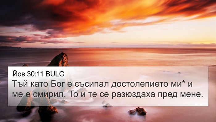 Йов 30:11 BULG 4K Wallpaper - Тъй като Бог е съсипал - 4K Wallpaper Bible Verse