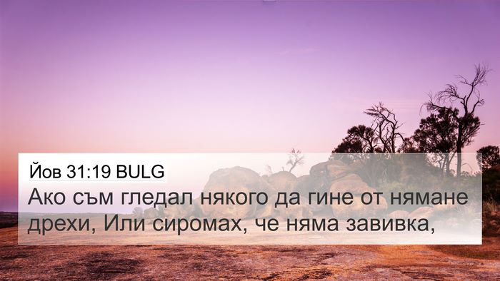 Йов 31:19 BULG Bible Verse Image