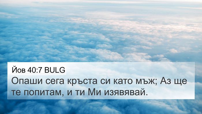 Йов 40:7 BULG Bible Verse Image