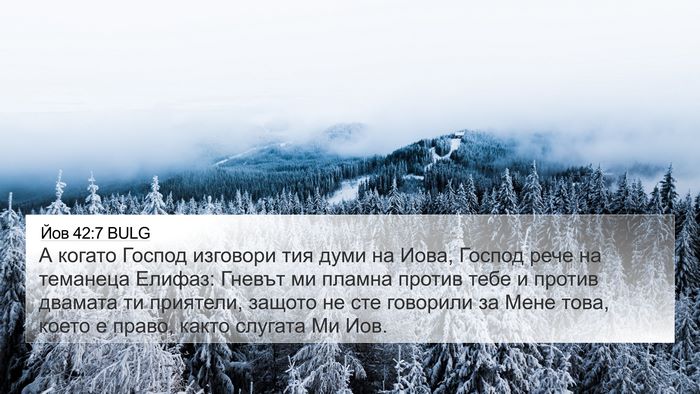 Йов 42:7 BULG Bible Verse Image