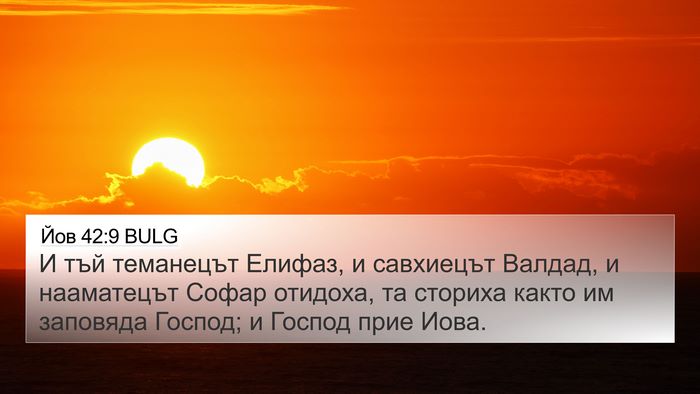 Йов 42:9 BULG Bible Verse Image
