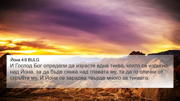 Йона 4:6 BULG Bible Verse Image