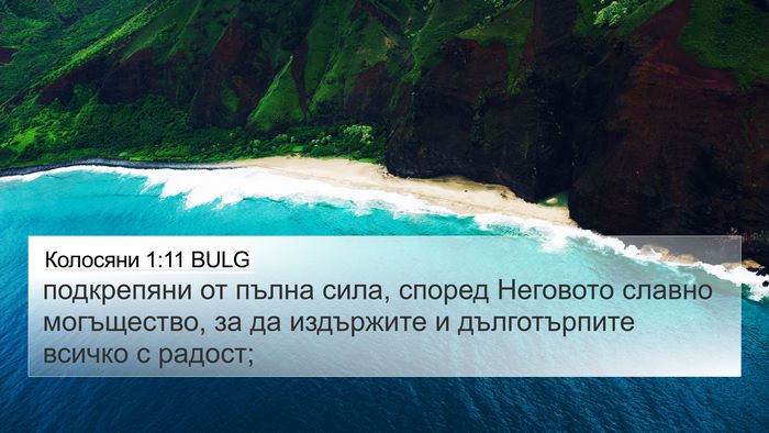Колосяни 1:11 BULG Bible Verse Image