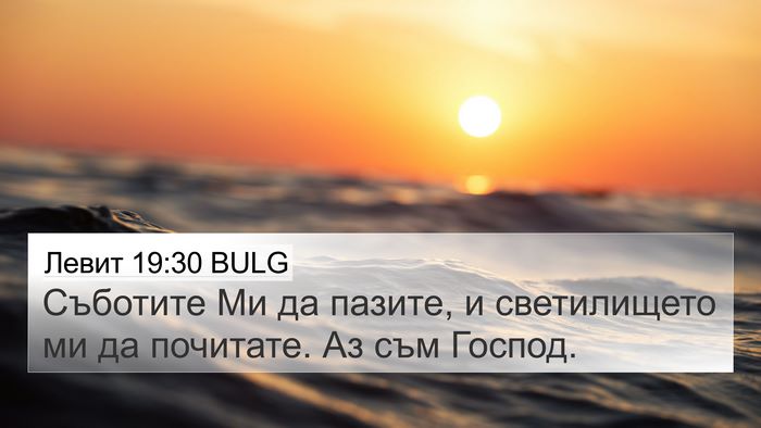 Левит 19:30 BULG Bible Verse Image