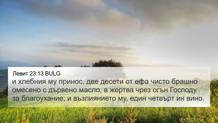 Левит 23:13 BULG Bible Verse Image