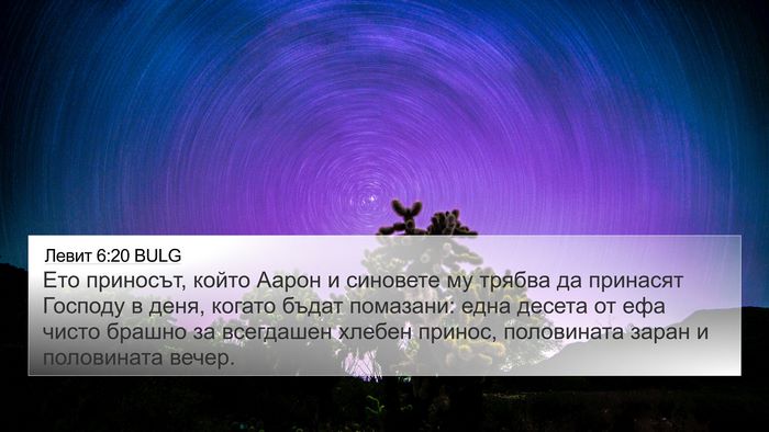 Левит 6:20 BULG Bible Verse Image