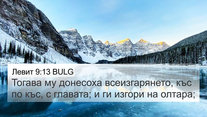 Левит 9:13 BULG Bible Verse Image